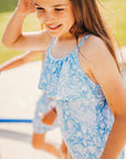 Traje de baño blue flower vuelos