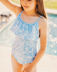 Traje de baño blue flower vuelos