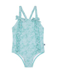 Traje de baño florcitas verdes