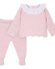 Conjunto Tejido Rosa niña