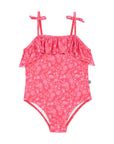 Traje de baño cintas conejo flor