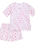 Pijama short corto mujer guindas