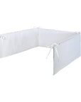 Protector de cuna lino rayado gris verdoso