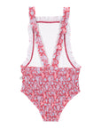 Traje de baño baby nido de abejas red flowers