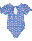 Traje de baño mangas azul pasly