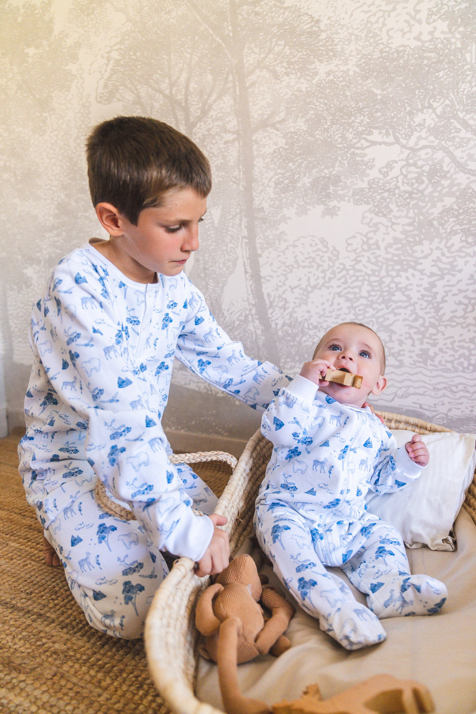 Pijama franela forest blue