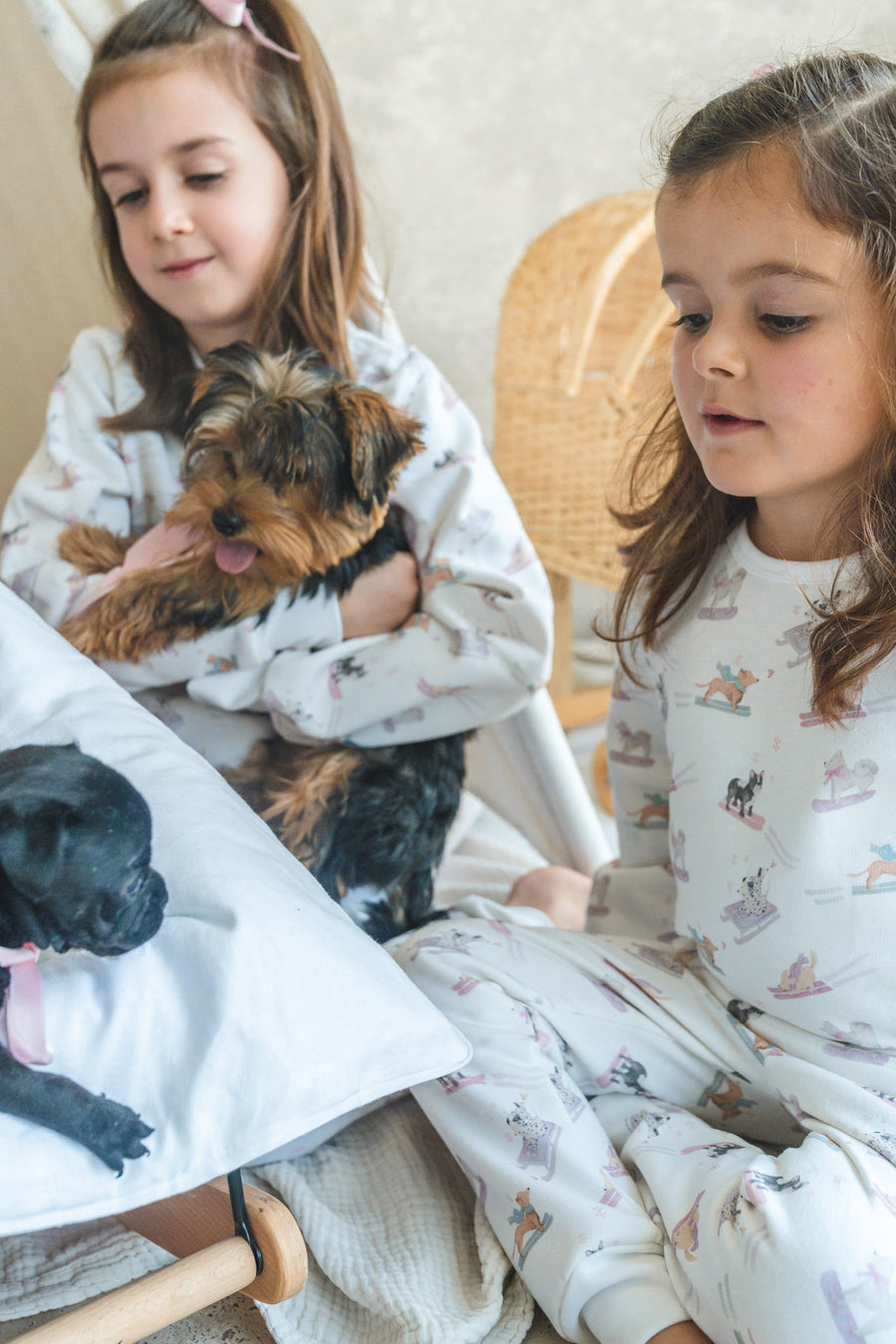 Pijama Kids Franela Perritos Ski Girl