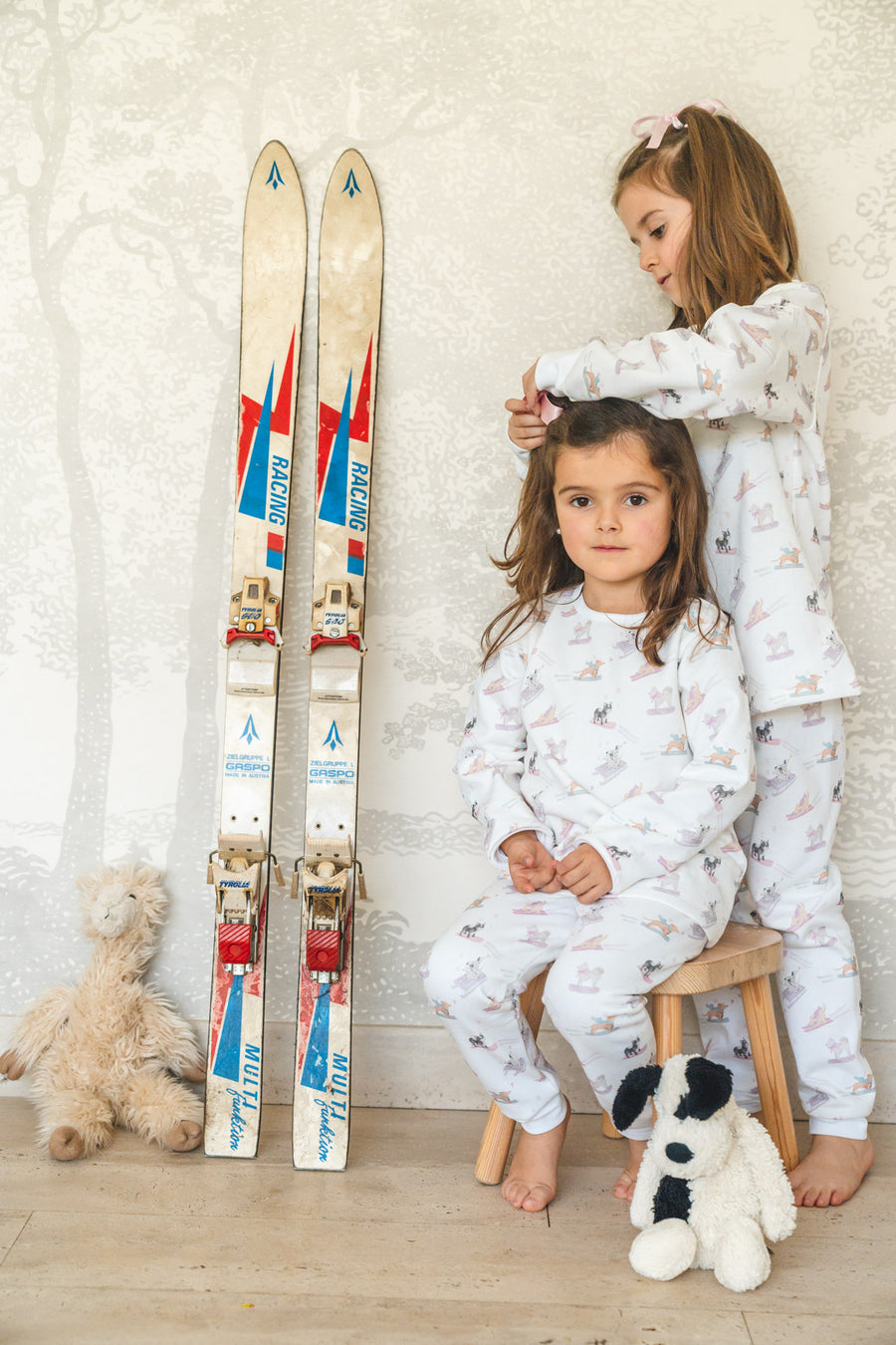 Pijama Kids Franela Perritos Ski Girl