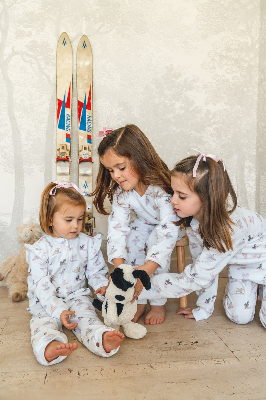 Pijama Kids Franela Perritos Ski Girl