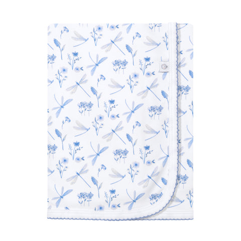 Manta libélulas azul