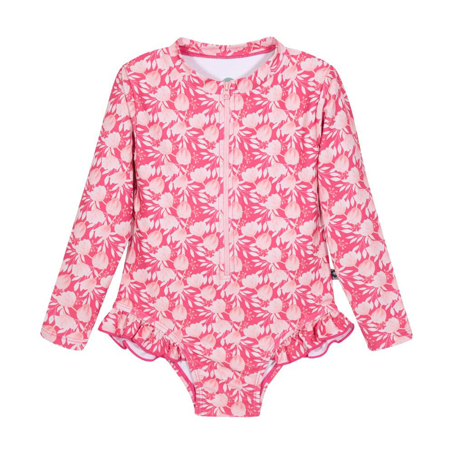 Traje de baños largo tulips rosa