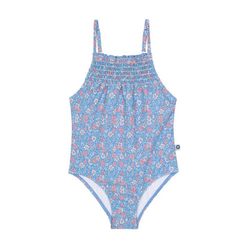 Traje de baño nido de abejas azul liberty