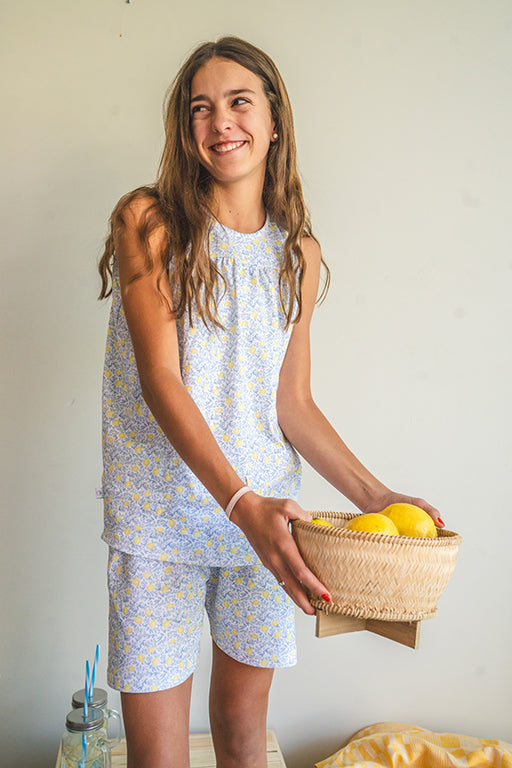 Pijama kids corto limones