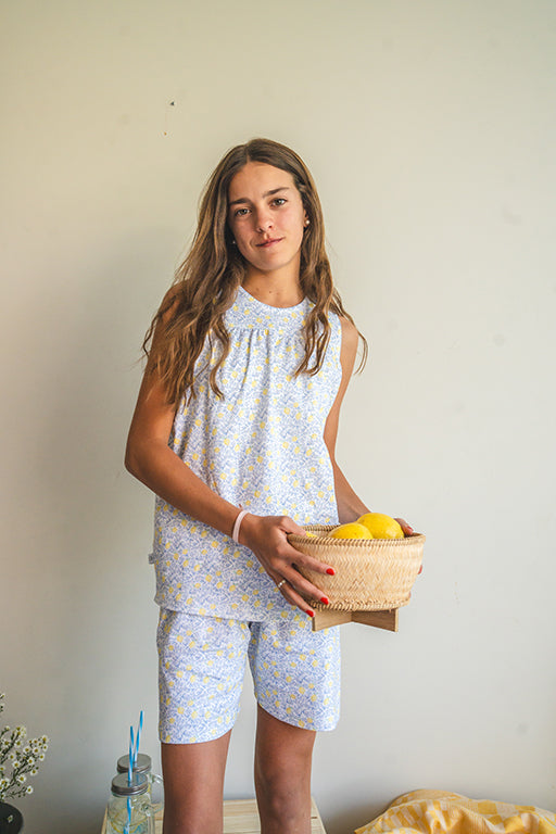 Pijama kids corto limones