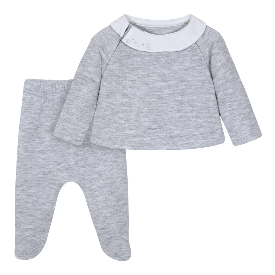 Conjunto acolchado gris