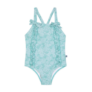 Traje de baño florcitas verdes