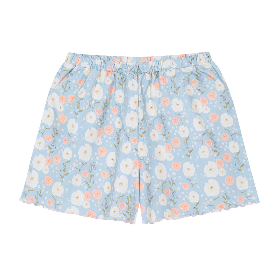 Pijama short corto mujer poppies