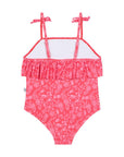 Traje de baño cintas conejo flor