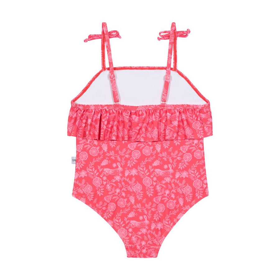 Traje de baño cintas conejo flor