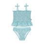 Bikini largo florcitas verdes