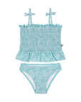 Bikini largo florcitas verdes