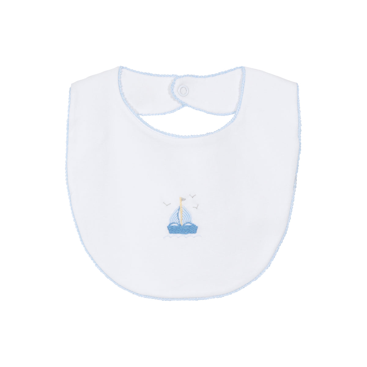 Babero crochet veleros Baby Boy