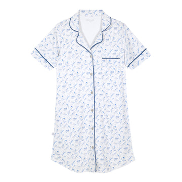 Camisa de dormir mujer libelulas azul