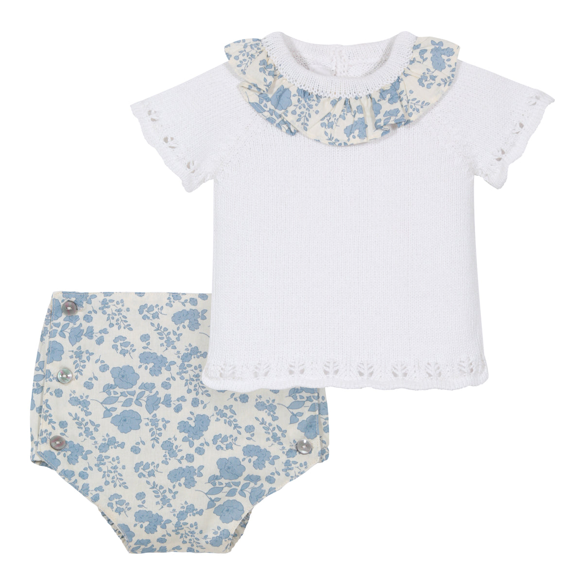 Conjunto con bombacho Sara celeste
