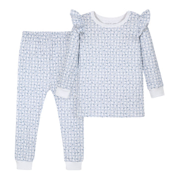 Pijama largo pima flor vichy