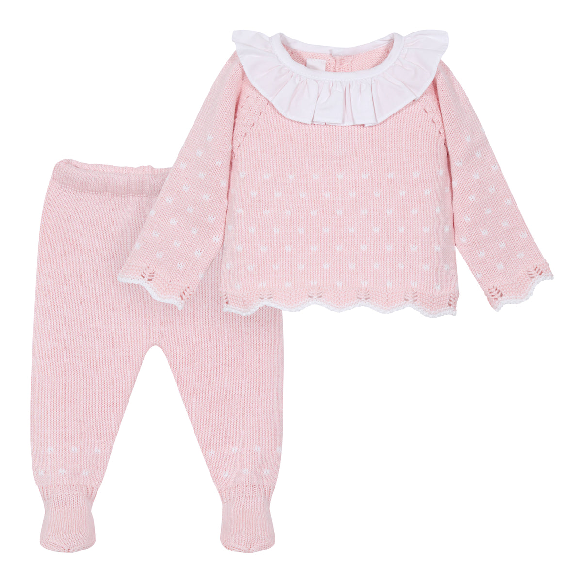 Conjunto Tejido Rosa niña