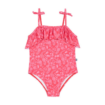 Traje de baño cintas conejo flor