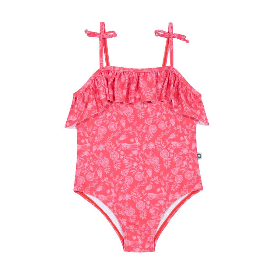 Traje de baño cintas conejo flor