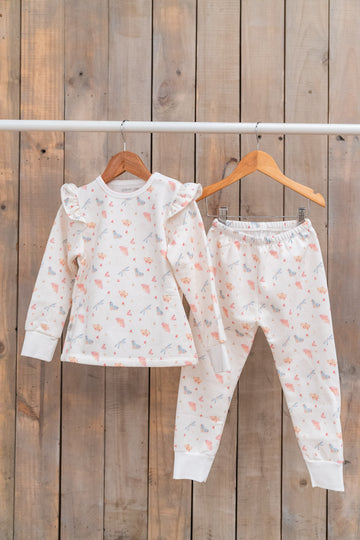 Pijama Kids Franela Libélulas y Mariposas