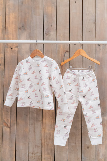 Pijama Kids Franela Perritos Ski Girl