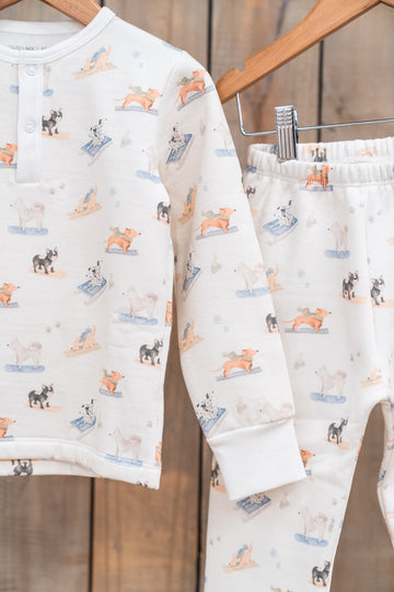 Pijama Kids Franela Perritos Ski boy