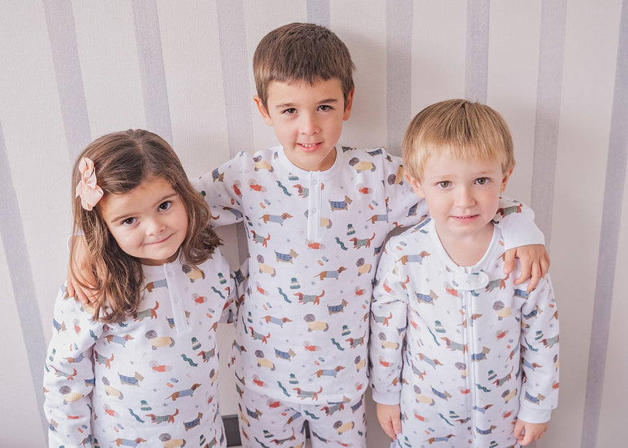 Pijama Kids Franela Perros chalecos