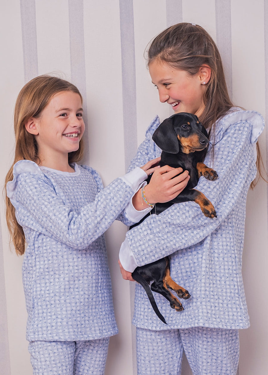 Pijama Kids Franela Flor Vichy
