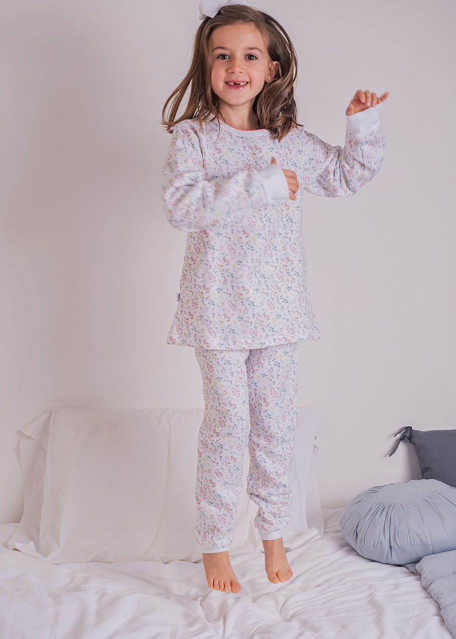 Pijama Kids Franela Conejo Flores