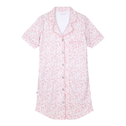 Camisa de dormir mujer conejo flor rosa