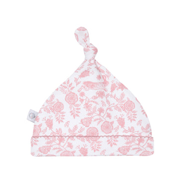 gorrito conejo flor rosa