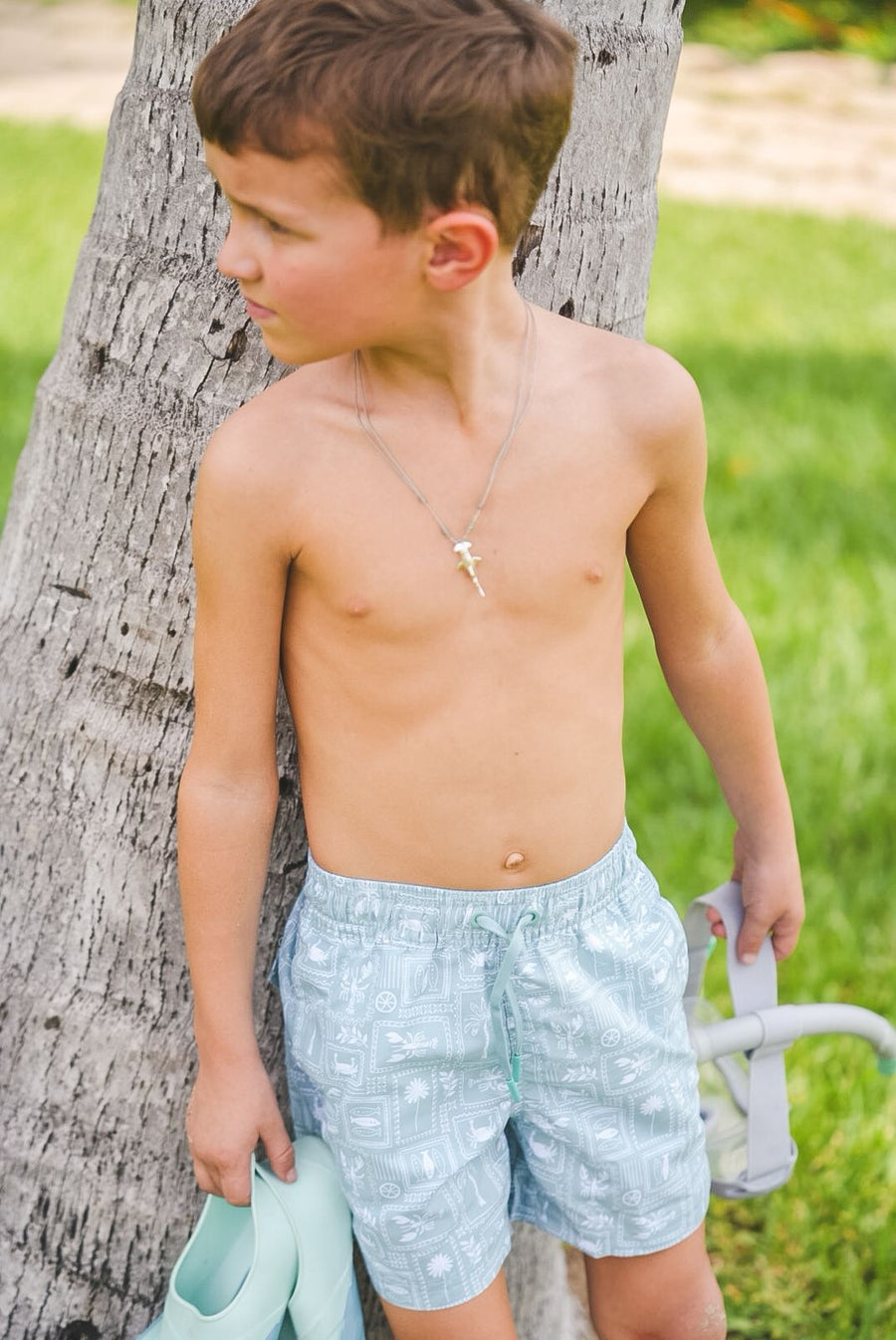 Traje de baño niño palmeras