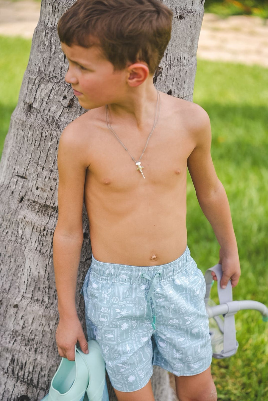 Traje de baño niño palmeras