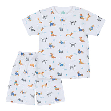 Pijama corto perritos marineros