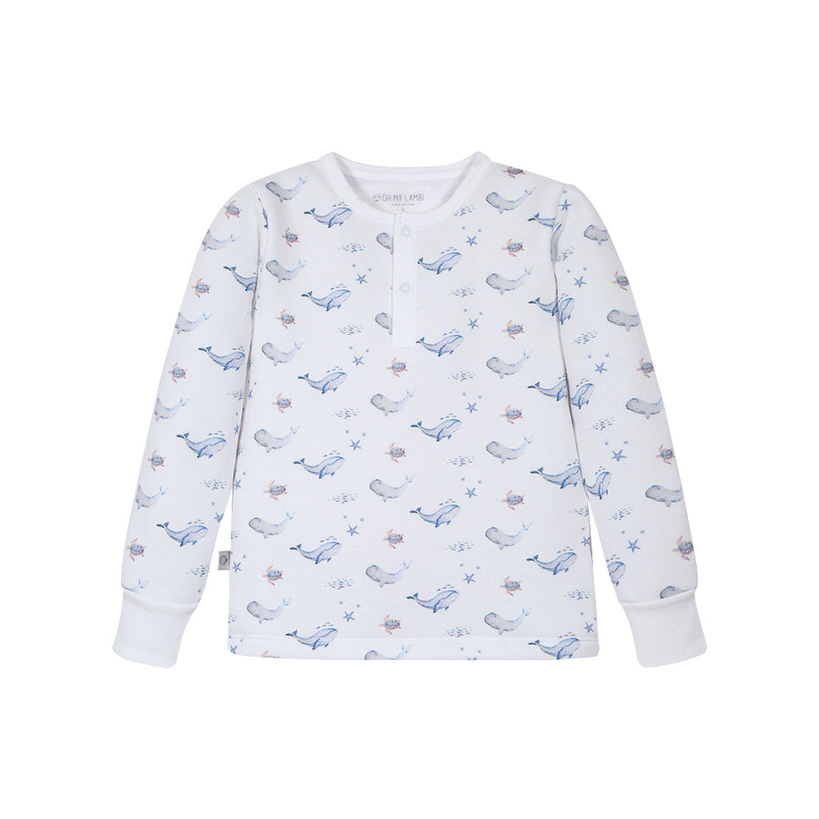 Pijama Kids Franela Whales