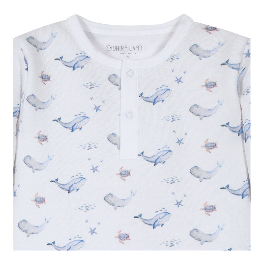 Pijama Kids Franela Whales