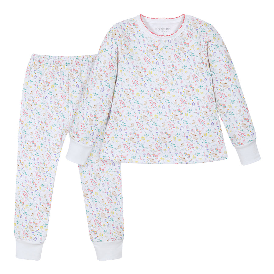 Pijama Kids Franela Conejo Flores