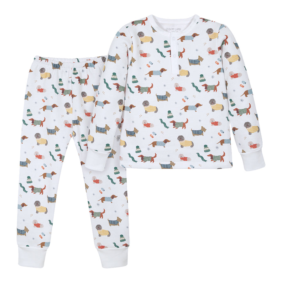 Pijama Kids Franela Perros chalecos