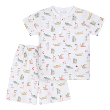 Pijama kids corto cocodrilos