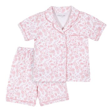 Pijama kids corto conejo flor rosa