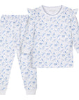 Pijama pima libélulas azul largo